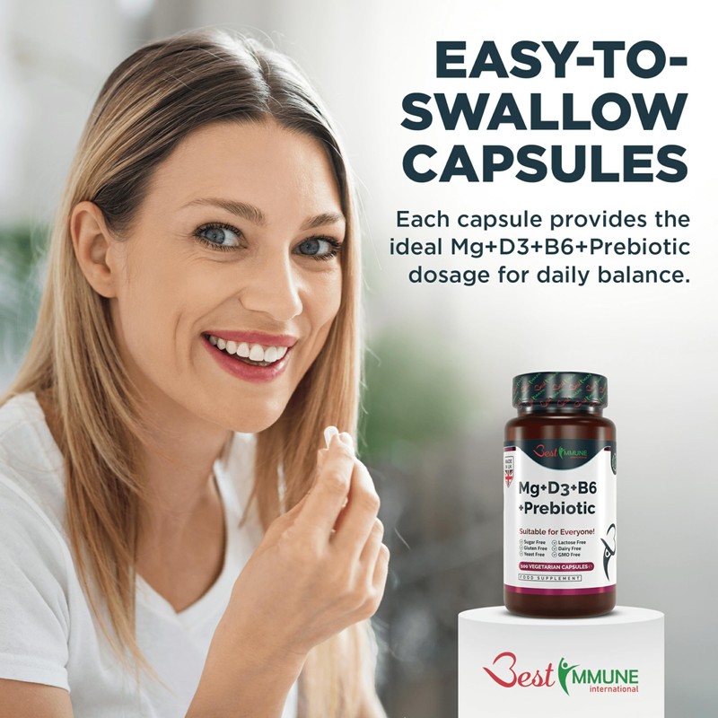 Immune Boost Magnesium Lactate Vitamins B6 & D3 and Inulin