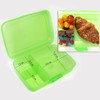 com-four® 3X Brotdose für unterwegs - Lunch-Box mit Trennwänden -