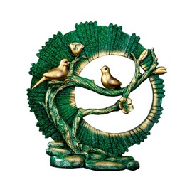 Folpus Love Statue Sculpture Ornament Knick Knack for Entrance Valentines Day Tabletop Bedroom Wedding, Green