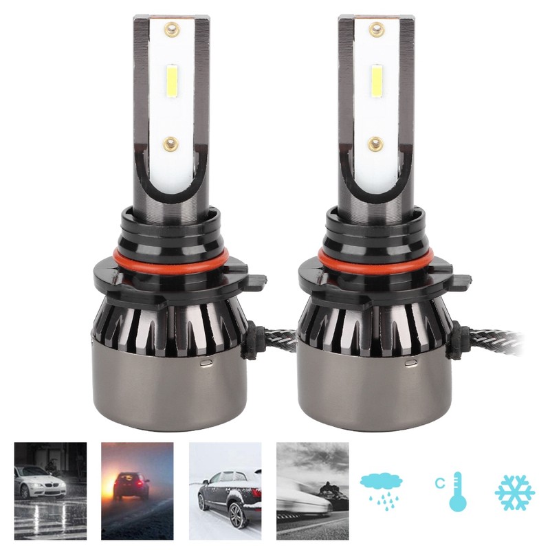 2Pcs 60W For 9005 H10 HB3 White Light Integrated Car