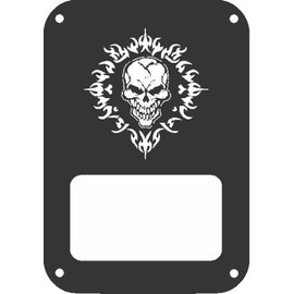 JeepTails Skull Flames Tail lamp Light Covers- Compatible with Jeep JK Wrangler (2007-2018) - Black - Set of 2