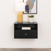 Prepac Transitional 1 Drawer Floating Nightstand With Open Shelf, 15"D