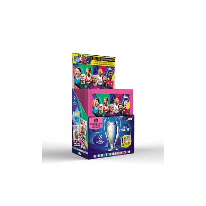 Champions League Stickers 25/26 - Full Box (50 Packets -