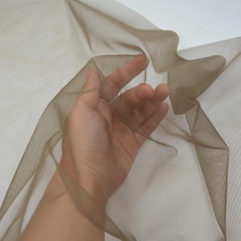 1/2 Yard Swiss Lace Net Wig Lace for Wig Making Foundation Wigs Closure Accessories (Dark Brown)