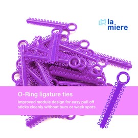 1040 Power Sticks Ligature Ties Orthodontic Ligature O-Ties, Elastic Ligature Bands, Elastic ties O-Rings Elastic Bands for Braces 26 ties on each stick (Deep Purple)