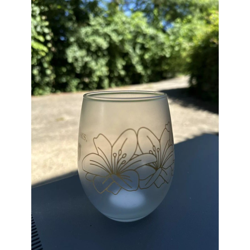 Exclusive 2024 Frosted Kentucky Oaks Stemless Wine Glass 150th Kentucky