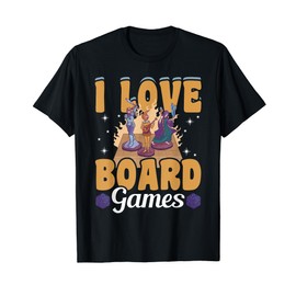 I Love Board Games Role Play Role Playing Table Top T-Shirt, black
