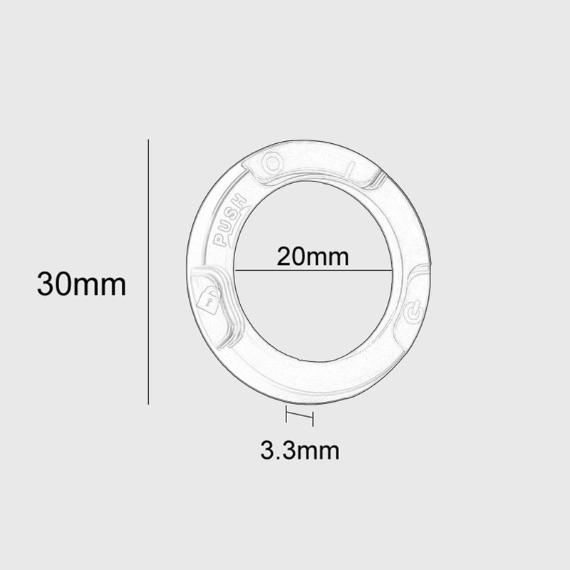 WOOGA Ignition Switch Decorative Ring Ignition Switch Ring Circle Keyhole