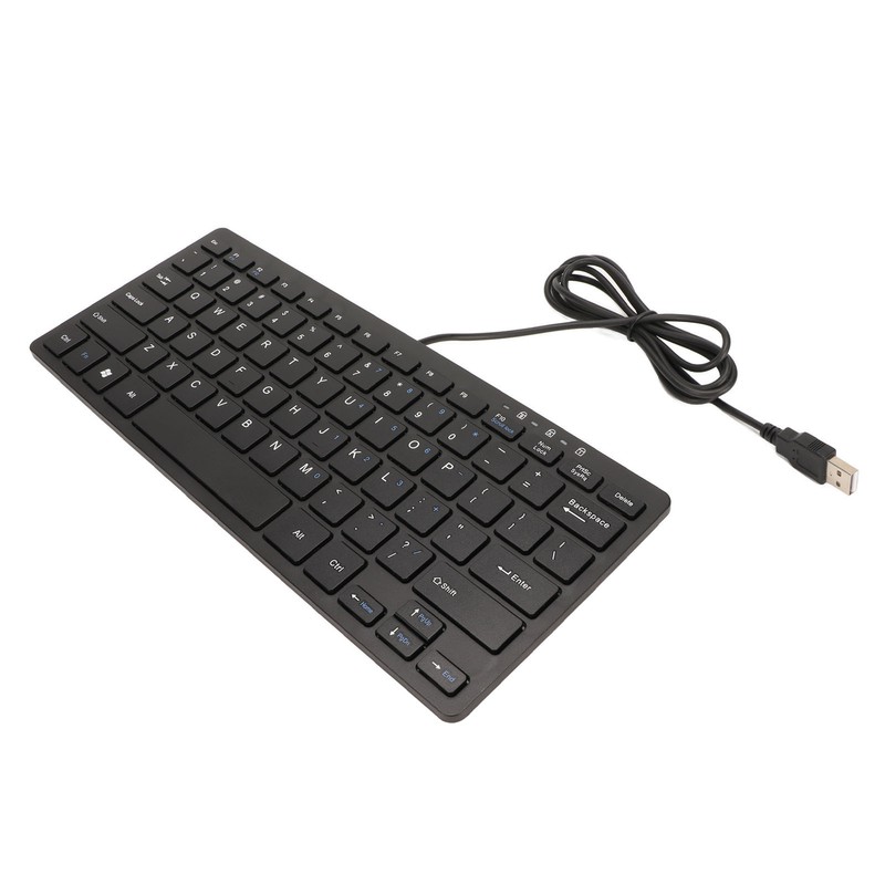 USB Wired Keyboard 78 Keys Ultra Thin Mini Portable Anti