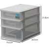 Sanko Plastic 3 Tiers Storage Stock, Width 7.6 x Depth