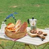 Natural Rattan Round Fruit Basket Bowls, Hand Woven Decor Serving