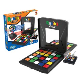 ThinkFun - Rubik's Race 2023 - Revised Edition. The Challenge for Fans of the Original Cube, Fast-paced Game for 2 Players, Thinking Game for Adults and Children from 7 Years