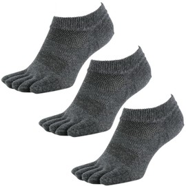 Asuka 5 Toe Socks, Deep Shoe Cover, Deodorizing Roika, Anti-Slip Heel Back, Foot Cover, Men's, Women's