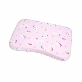 Caudeer Breathable Toddler Pillow (14.5"x8.5") - Soft & Supportive for Ages 1-2, Removable Washable Cover, Cute Rainbow Design - Nursery & Travel Essential