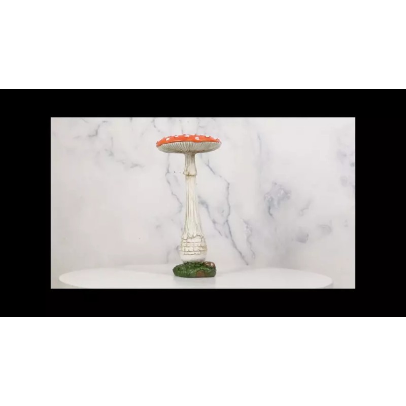 Enchanted Fairy Garden Pillar Toadstool Mushroom Home Decor Figurine 6.75"H