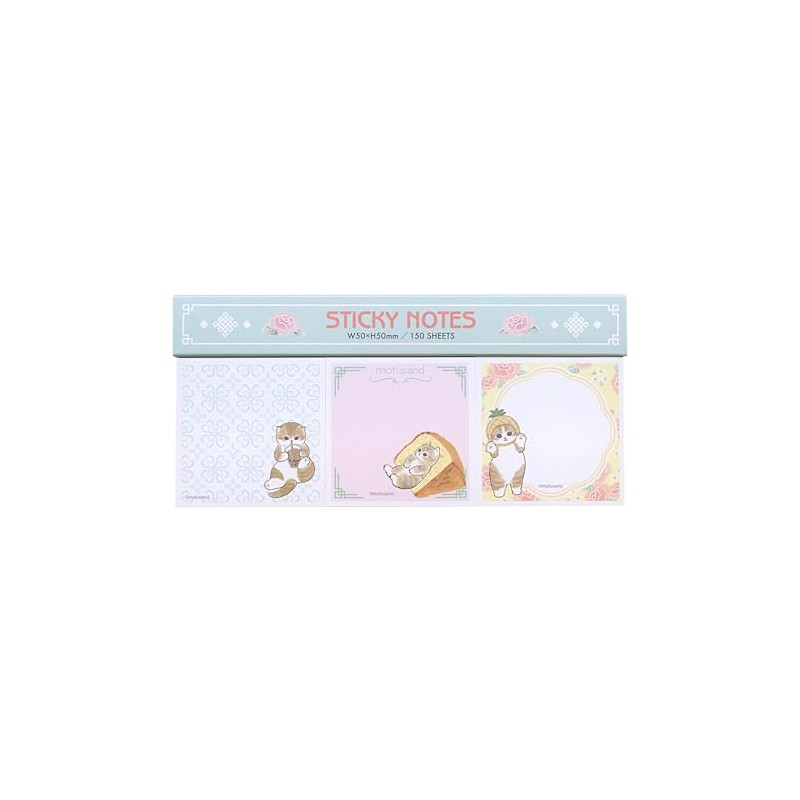 Sunstar Stationery mofusand Sticky Notes, Blue, S2841479