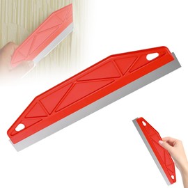 Paint Trim Guard 12 Inch, Multi-Purpose Paint Edging Tool Paint Shield Painter, Stainless Steel Straight Edge Painters Tool, Paint Cutting in Tools for Painting, Repairing Cutting Wallpaper (Red)