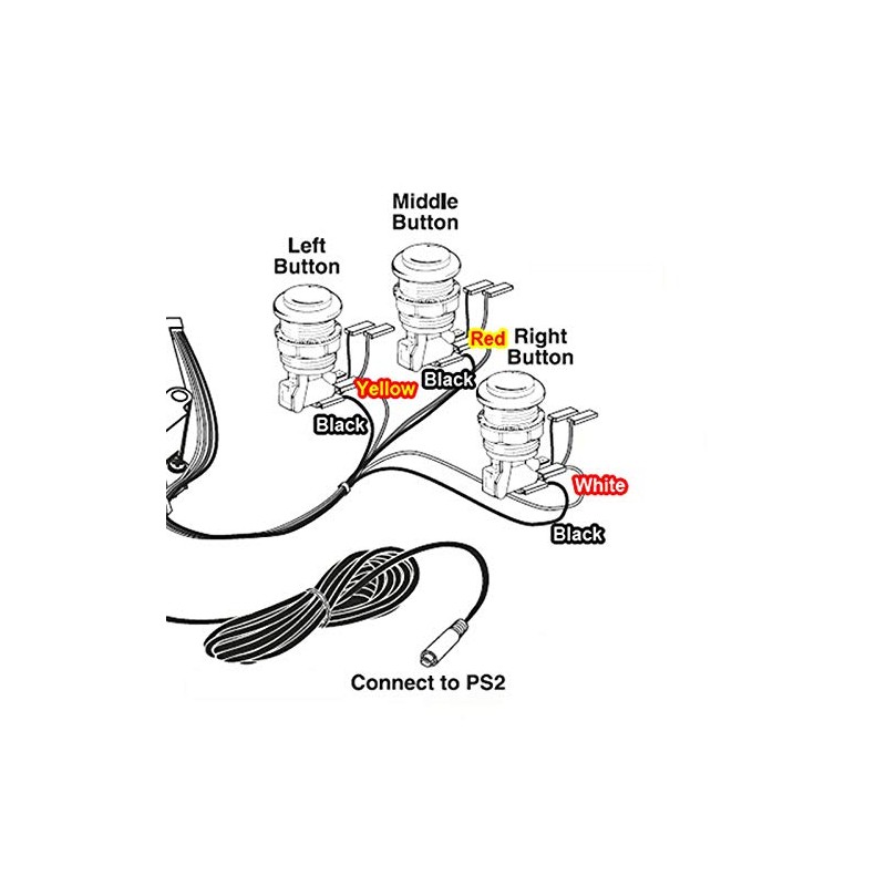 Digitalkey Arcade Gaming Trackball 4.5 cm Diameter with PS2 Plug