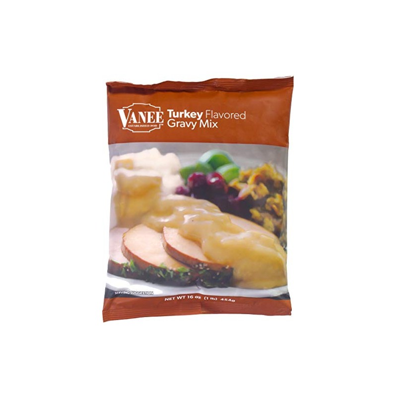 Vanee Foods Turkey Flavored Gravy Mix, 16 Ounce -- 8