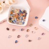 Craftdady 100Pcs Teardrop Crystal Glass Beads Colorful Electroplate Top Drilled