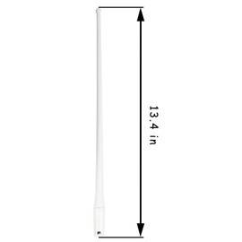 ONE250 13" inches Flexible Rubber Antenna, Compatible with All Dodge RAM Trucks (RAM 1500, RAM 2500 or RAM 3500 1994-2024) - Designed for Optimized FM/AM Reception (White)