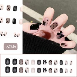 MISS MUMU Nail Tips, 24 Pieces, Long Nail Tips, Spring & Summer, Simple, Cute, Fashionable, Popular, Nail Seal, Bride Nails, Glossy, False Nails, Coming of Age Ceremonies, Weddings, School Entrance