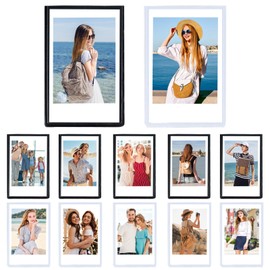 ZXTGBQ Pack of 10 Mini Magnetic Picture Frames, Magnetic Fridge Picture Frame, Mini DIY Photo Frame, for 8.4 x 5.5 cm Photos, Fridge Magnets for Small Photos