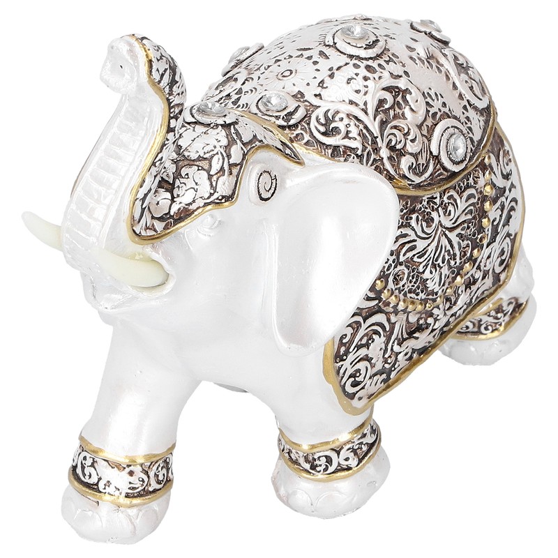 Resin Elephant Feng Shui Statue Wealth Lucky Figurine Crafts Home