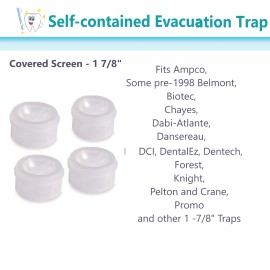 Defend Dental DCI Vacuum Trap COVERED SCREENS, (2 1/8" or 1 7/8 ") Upto 100Bx - Covered Screen - 1 7/8", 10 Traps