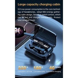 M19 Wireless Earbuds Bluetooth V5.3, 90H Playtime Premium Sound Quality 9D HiFi Deep Bass Ear Buds, 2000mAh Charging Case Built in Mic Waterproof Noise Reduction Headphones for Running & Sport