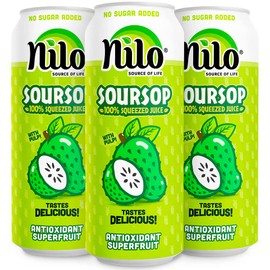 NILO Soursop Juice | 100% Real Guanabana Soursop Graviola | NO Sugar added | NOT From Concentrate | 10.8 oz (Pack of 12)