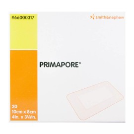 SMITH & NEPHEW INC PRIMAPORE Adhesive Non-Woven Wound Dressing 4" x 3-1/8" BX of 20