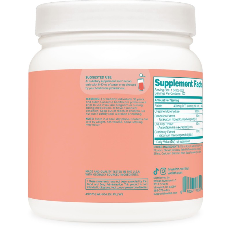 Wellah Pump-It-Up Creatine (100 Servings, Watermelon Slush) - Creatine Monohydrate