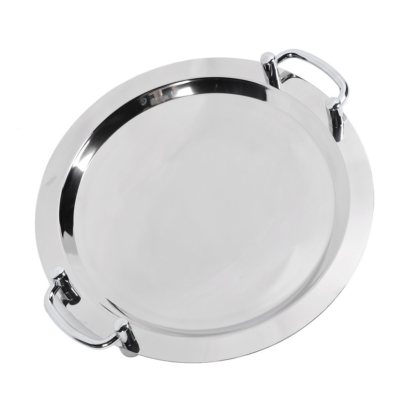 Stainless Steel Buffet Plate Bright Mirror Finish Serving Tray with
