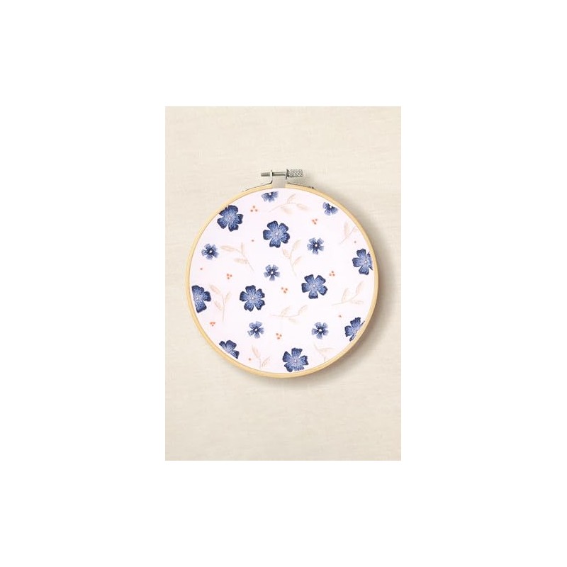 DMC Blue Ditsy Florals - Medium Embroidery Kit