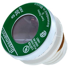 Bussmann BP/S-30 30 Amp Type S Time-Delay Dual-Element Plug Fuse Rejection Base, 125V UL Listed Carded, 2-Pack