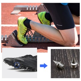 EMSea 30PCS 7mm Track Shoe Spikes with Spike Wrench Replacement Steel Spikes for Sports Shoes Long Jump Track and Field Sprint Silver
