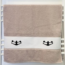 Huuraa Trockenhandtuch Cheerleader Silhouette Geschenk 50x100cm Sand Baumwolle Cheerleader Mitbringsel