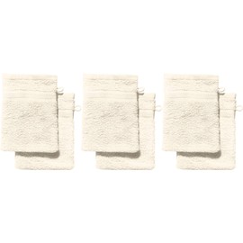 REDBEST Wash Mitts Pack of 6 Chicago Cream Size 15 x 21 cm - Absorbent, Durable, Ideal for Travel, Sports (Other Colours)