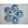Jingle Bells Lauscha Ice Blue Bauble with Silver Winter Landscape