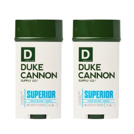 Duke Cannon Supply Co. Aluminum-Free Deodorant for Men 3 oz. Superior, 2 Pack - Unique Masculine Scent, Odor Control & Soothe Skin