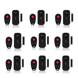 NineLeaf Pool Alarms for Doors and Windows, Pool Window Alarms, Door Alarms for Kids Safety 4-Level Volume Waterproof,108dB Loud Door Alarm for Pool, Windows, Garages, Apartment, and Home Safety, 9Pcs