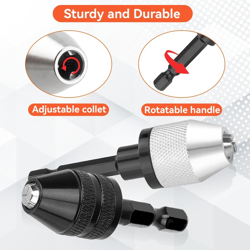 FIHODONE Drill Chuck with 10 x 0.8-3.0 mm Drill Set,