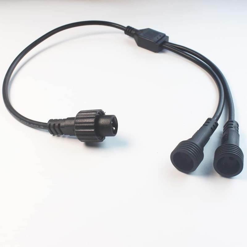 2 Way Lighting Splitter Connector 2Pin Y Shape 1 Male