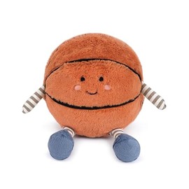 MON AMI Barclay Basketball Plushie – Adorable Soft Basketball Stuffed Toy for Kids, Toddlers & Babies | Cuddly Sports Plush Doll, Playroom Décor Pillow, Birthday Gift for Boys & Girls