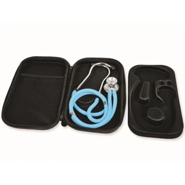 GIMA Stethoscope Case, Rigid Protective Case for Classic Single Tube Stethoscope, Preformed Interior, Interior Pocket for Accessories and Outer Handle, Turquoise Blue, Size 28 x 16 x 5 cm