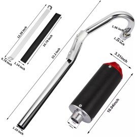 Unbranded 28mm Exhaust Pipe For CRF50 70 Apollo SSR lifan 125cc 140 150cc ATV Dirt Bike
