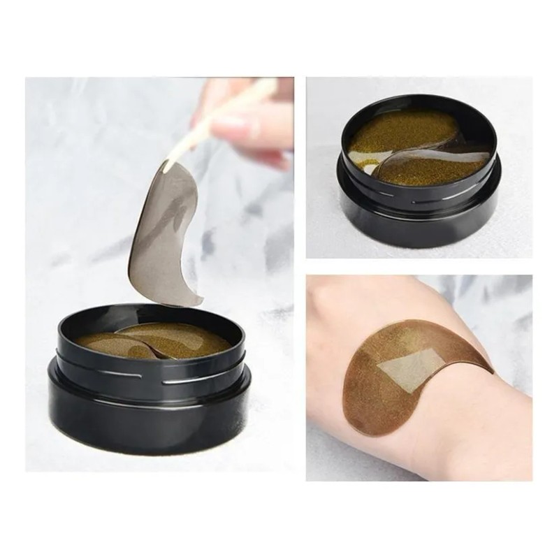 Tarro De Parches Párpados Colágeno Perla Negra Anti Ojeras