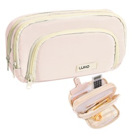 Feliciay Corduroy Fabric Pencil Case Aesthetic Made of Corduroy, Large Storage Capacity Pencil Case, Small Make Up Bag, Pen Bag, Suitable for Schools, Offices, Travel, Large white, School bag