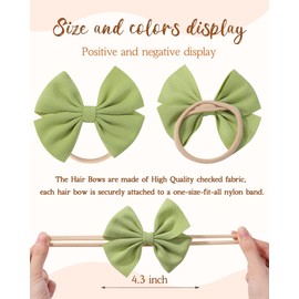doboi 20PCS Baby Girls Headbands Hair Bows Nylon Hairbands Hair Accessories for Newborn Infant Toddlers Little Girls